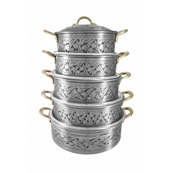 5'li Karnı Yarık Tava Oyma İşleme Beyaz